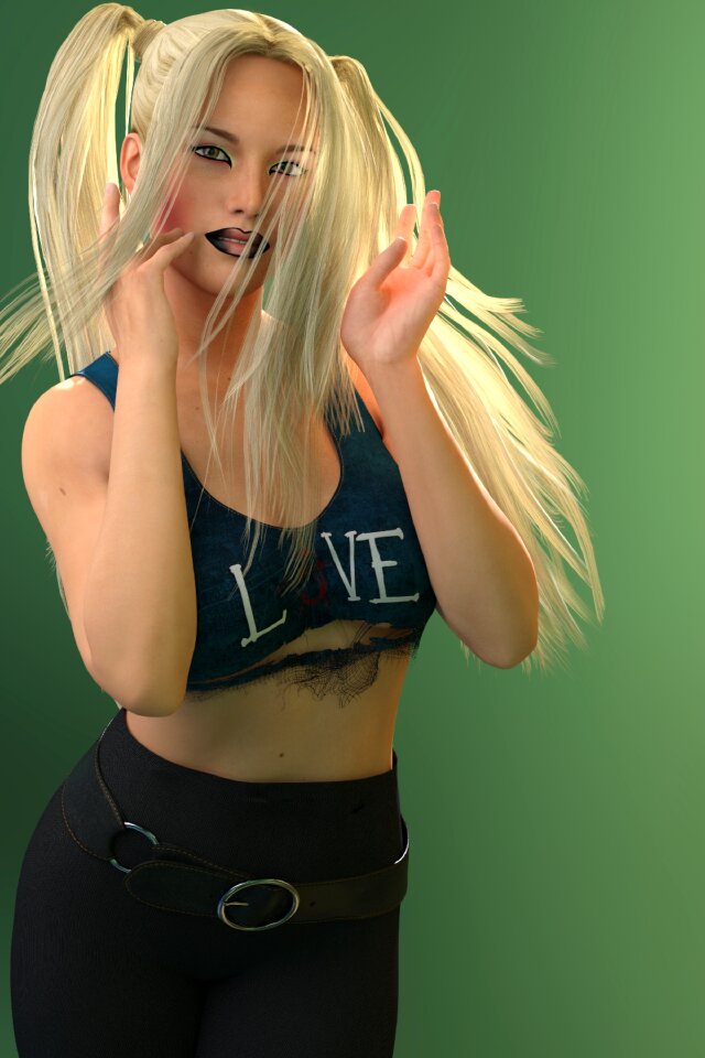 Training train blond woman