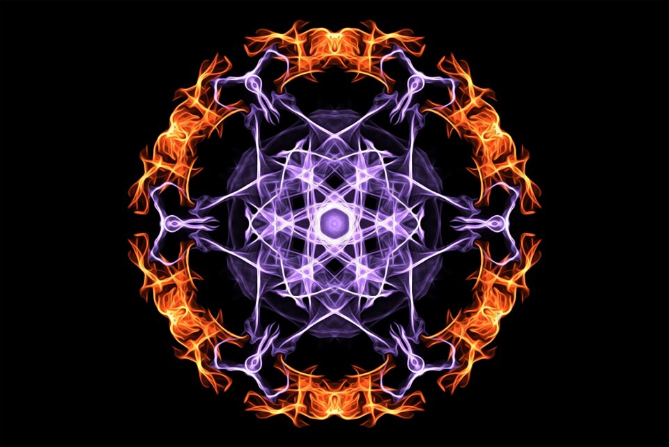 Magic flames fire