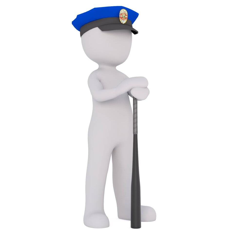 White male 3d model isolated