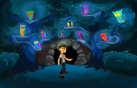 Boy cartoon characters blue cartoon