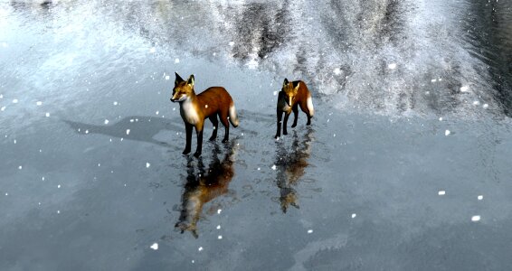 Ice landscape Free illustrations