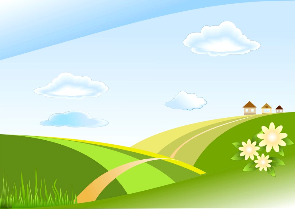 Road flowers design