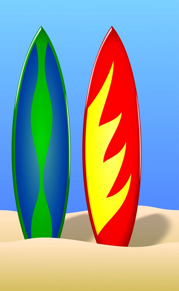 Surfboard surf water