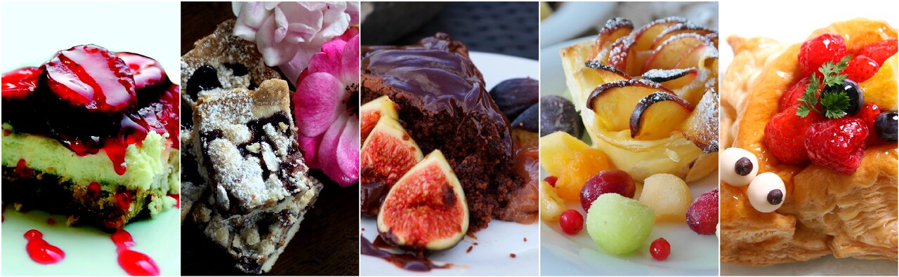 Collage food sweet