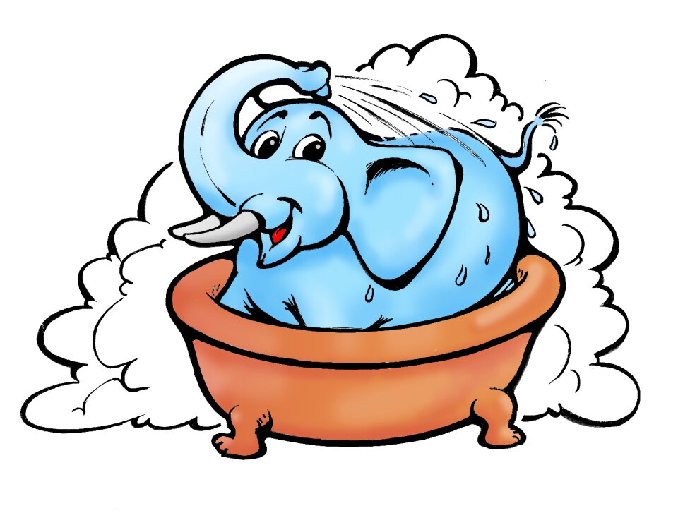 Bad shower Free illustrations