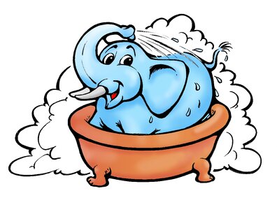 Bad shower Free illustrations