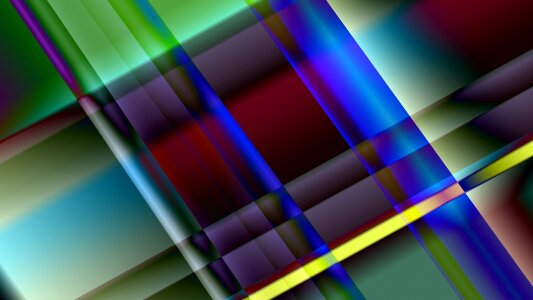 Glowing colorful metal