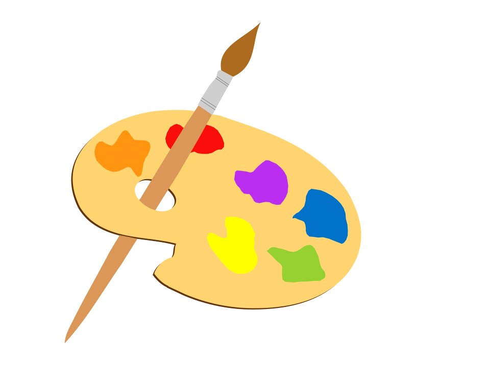 Paint daubs brush paint brush