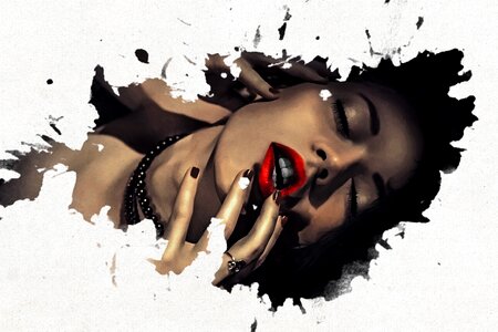 Watercolors seductive painting
