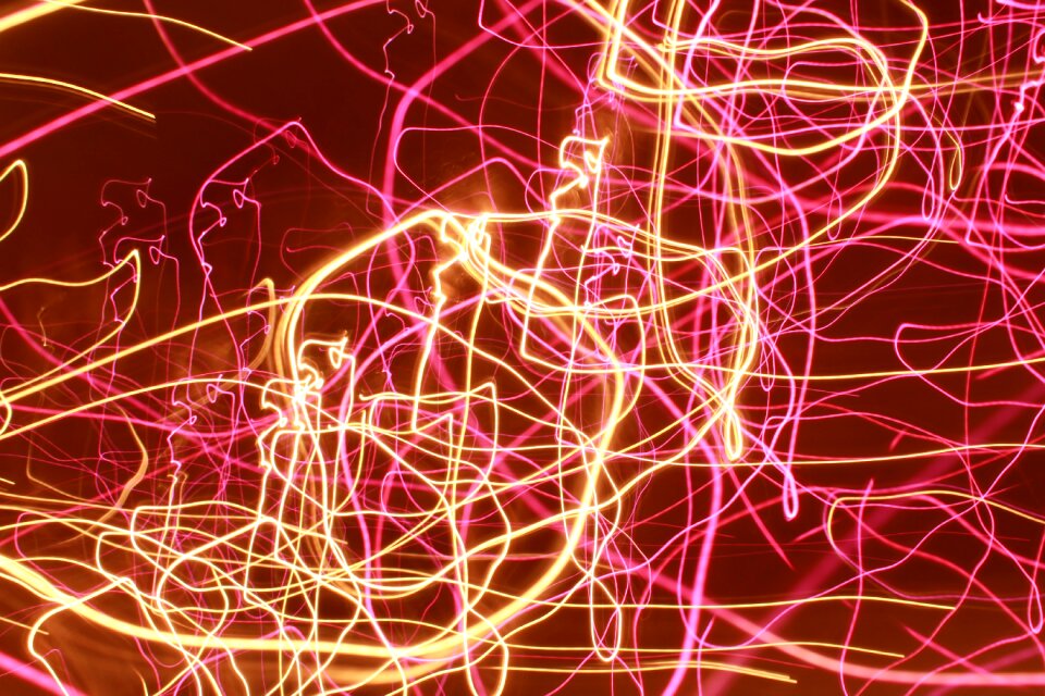 Pink new year's day long exposure