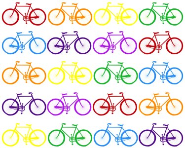 Bikes colorful bright