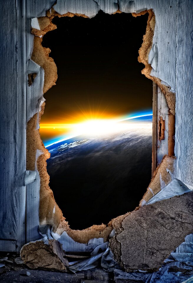 Earth sun surreal