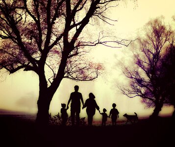 Nature hiking children