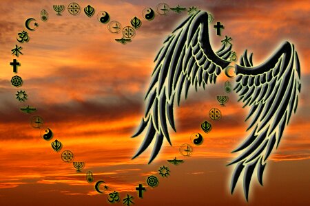 Sky wing heart