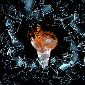 Shine debris orange light