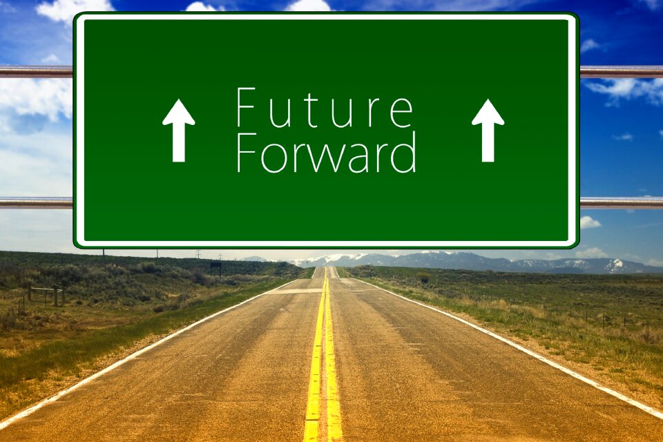 Forward road sign traffic