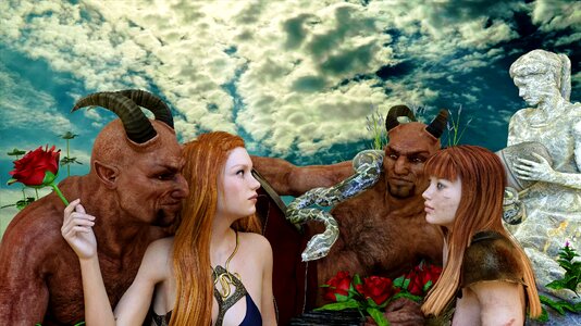 Bacchus faun demon