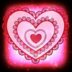 Lace pink heart Free illustrations