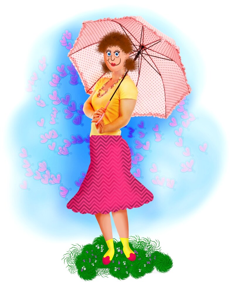 Person female parasol