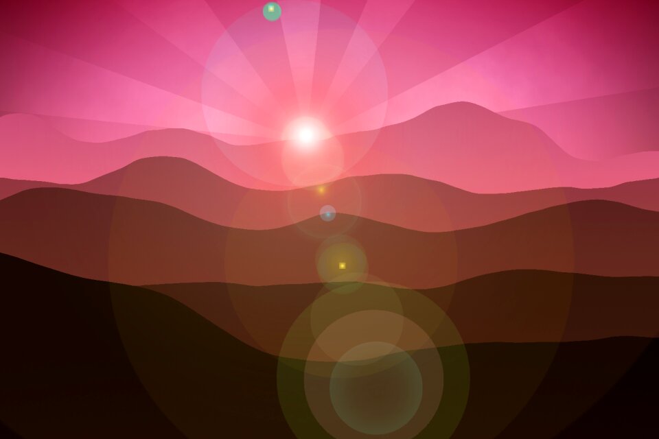 Landscape artificial artwork