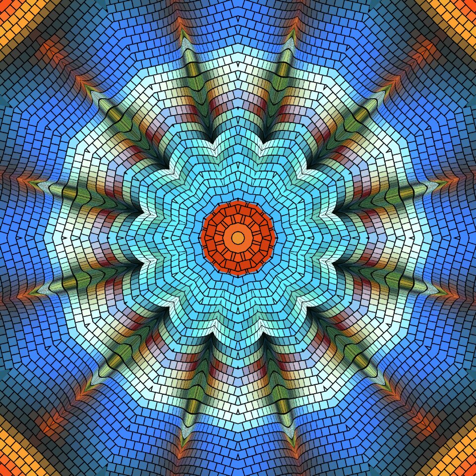 Background green kaleidoscope