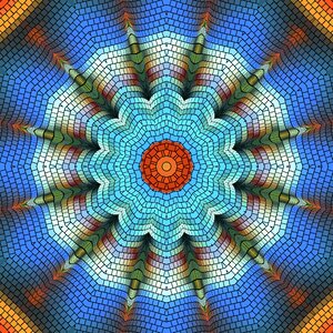 Background green kaleidoscope