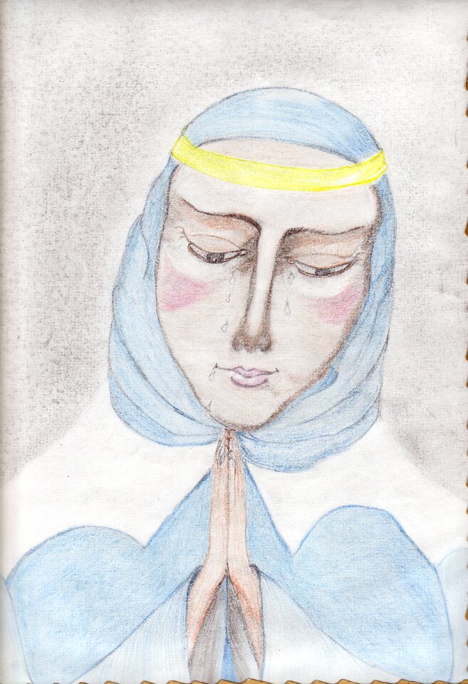 Woman cry art
