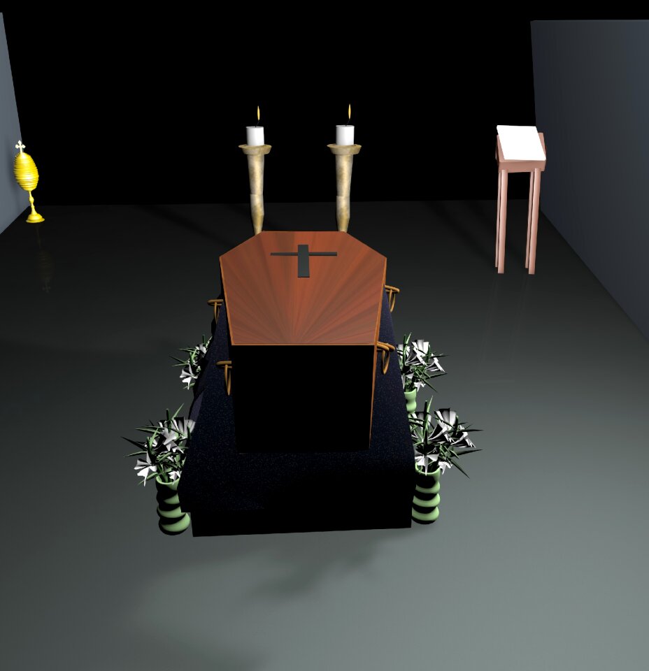 Cross candle bury