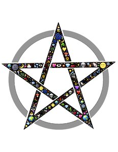 Circle symbol pentagram