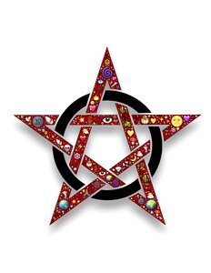 Circle symbol pentagram
