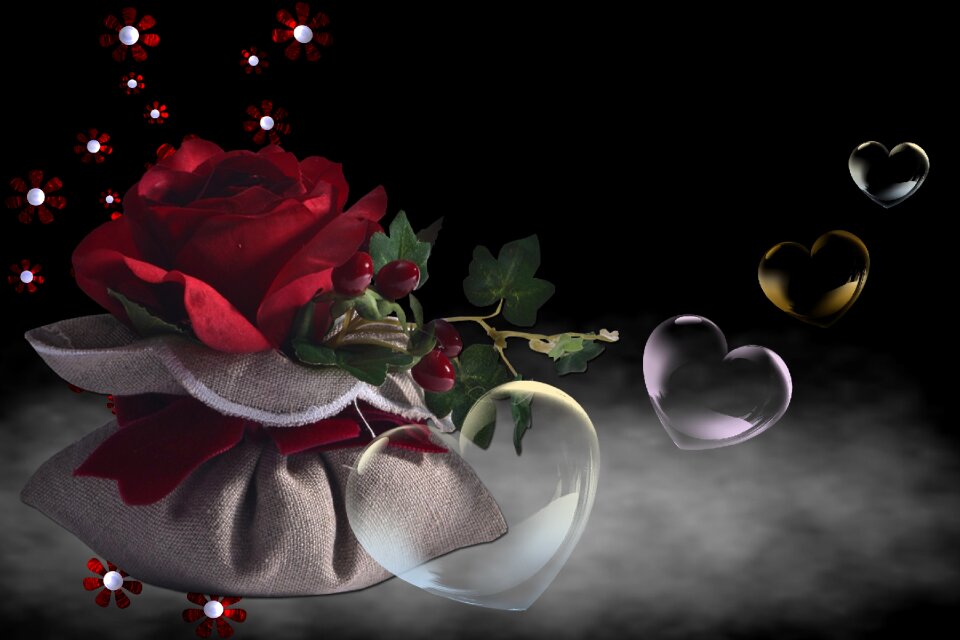 Hearts transparent cloud
