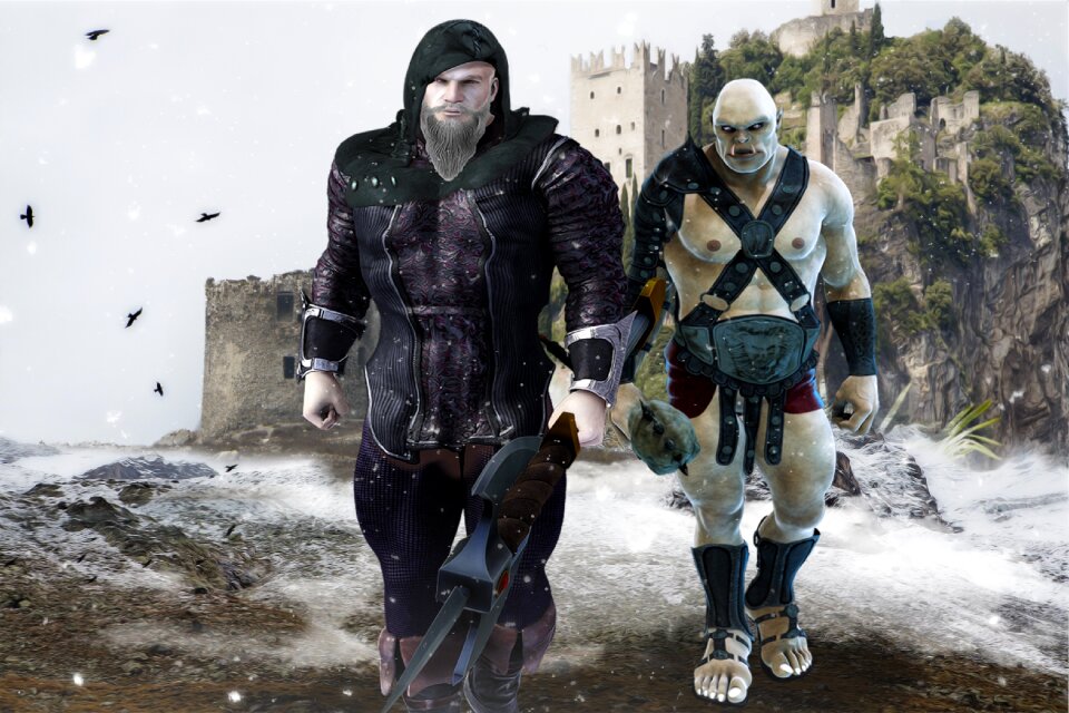 Orc barbarian fantasy character