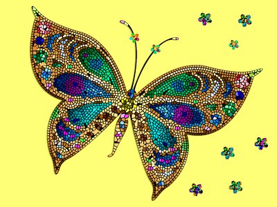 Colorful mural decoration