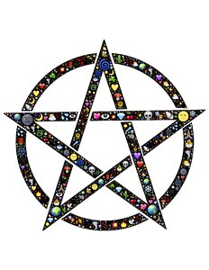 Circle symbol pentagram