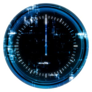 Clock technology blue time