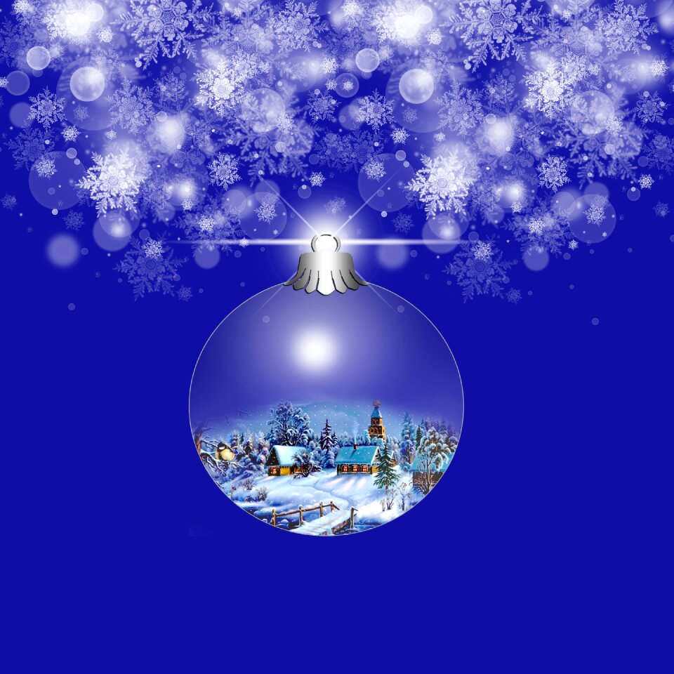 Background blue christmas