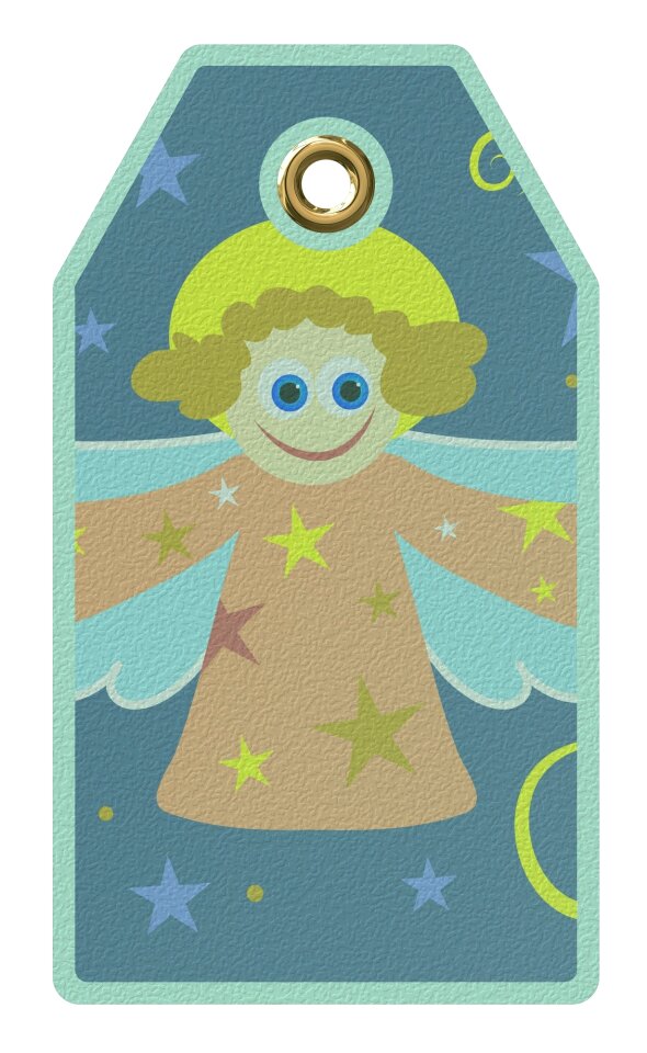 Festive angel cartoon