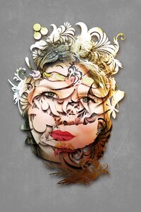 Beauty floral head