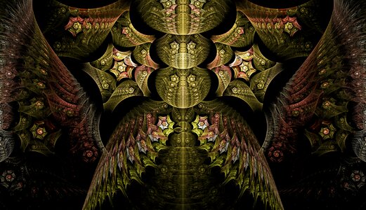 Texture golden fractal art