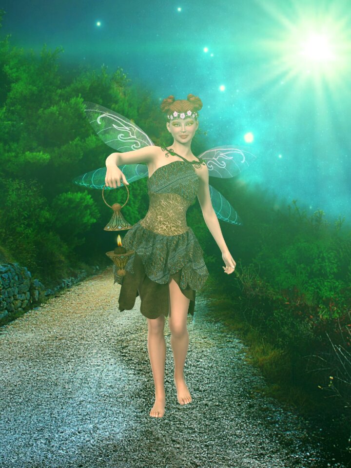 Woman fantasy forest