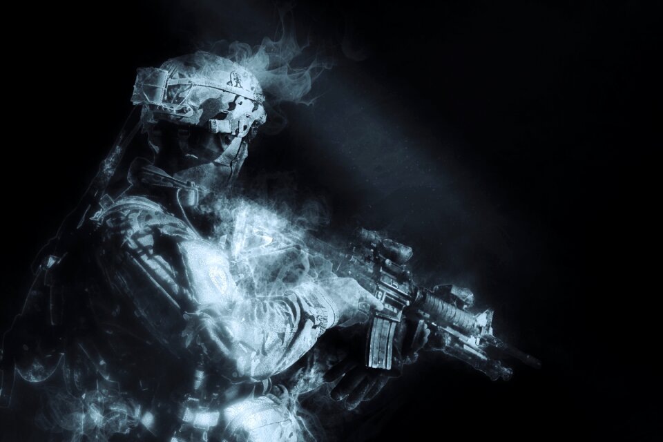 Military protection silhouette