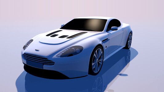 Sports car white room auto