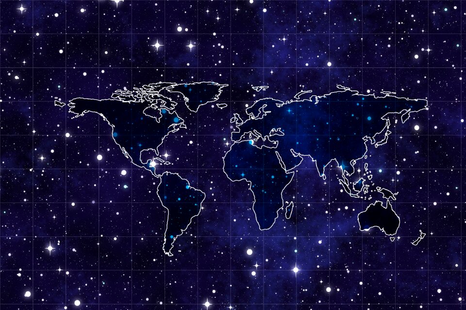 Night earth world