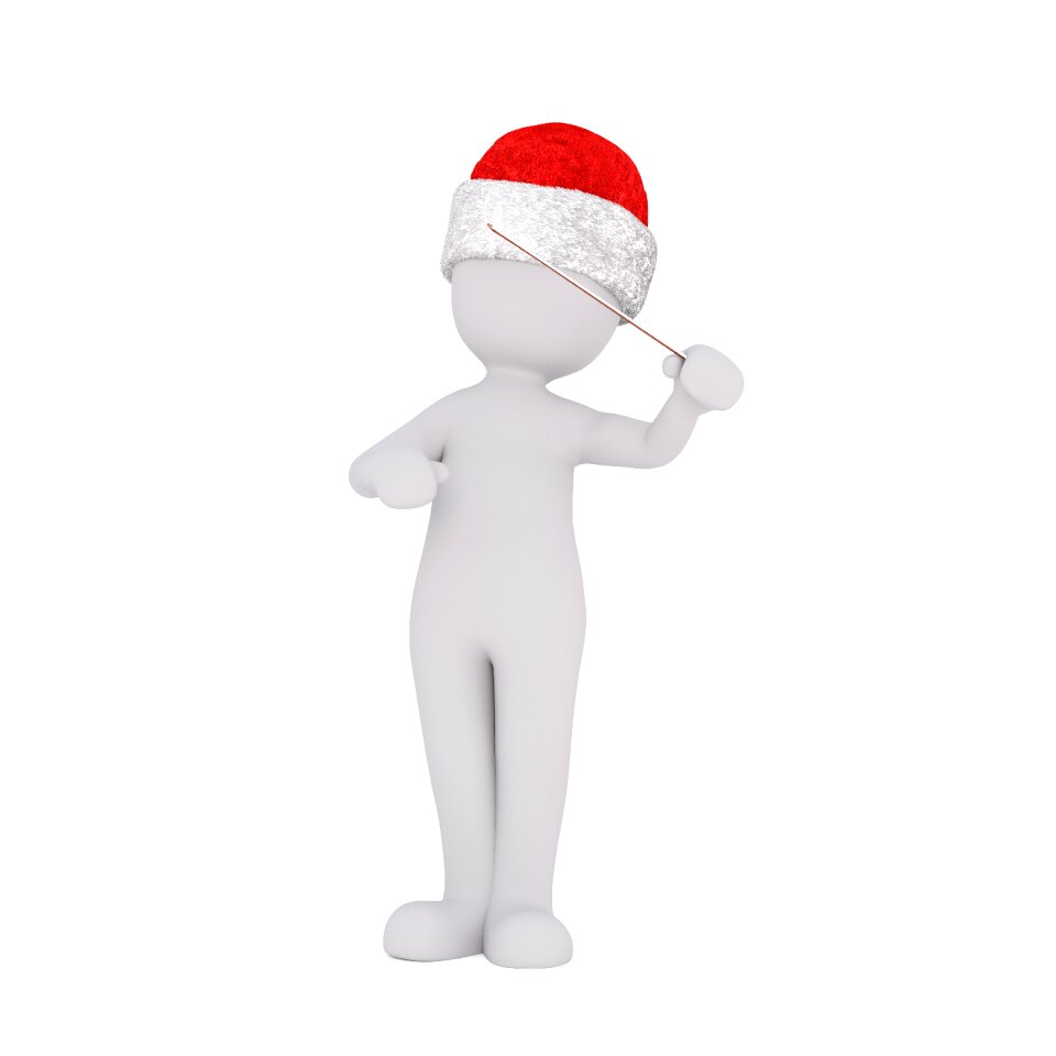 White christmas santa hat