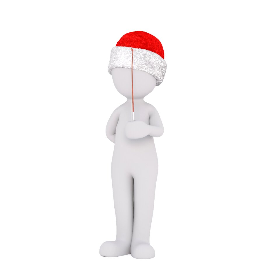 White christmas santa hat