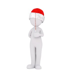 White christmas santa hat