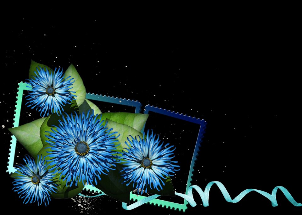 Flower cluster digital art