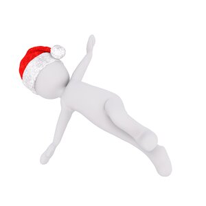 Santa hat 3d model figure
