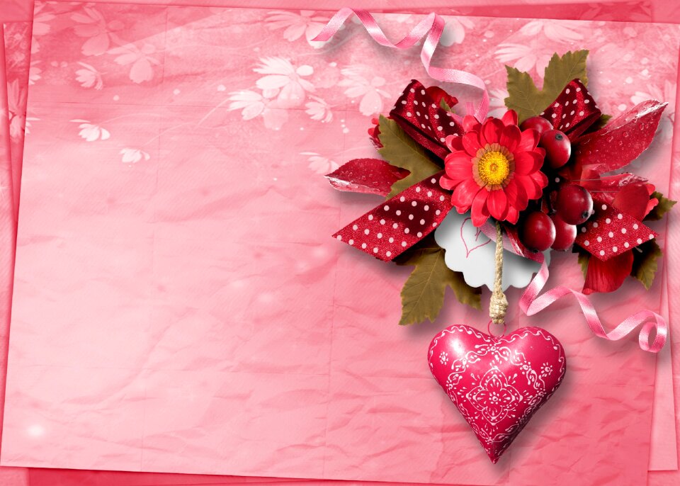 Romantic greeting card digital art