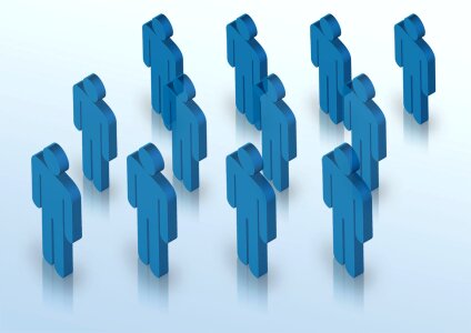 Business stick people human
